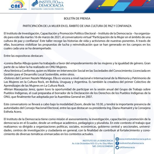 Participación de la mujer